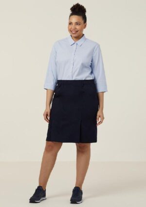 Avignon Fine Block Stripe Stretch 3/4 Sleeve Shirt - Image 8