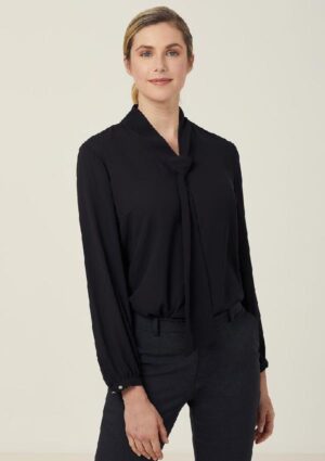 Georgie Tie Neck Blouse - Image 1
