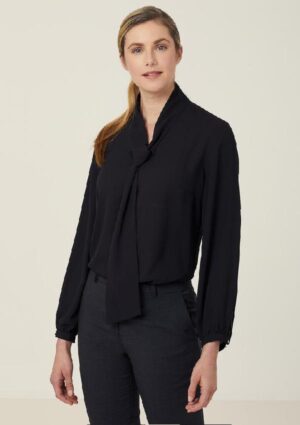 Georgie Tie Neck Blouse - Image 2