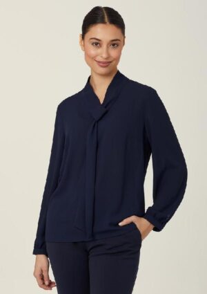 Georgie Tie Neck Blouse - Image 5