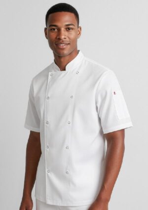 Mens Zest Short Sleeve Chef Jacket - Image 1