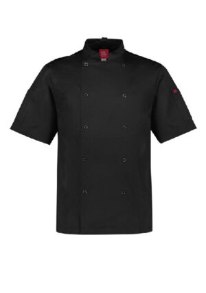 Mens Zest Short Sleeve Chef Jacket - Image 6