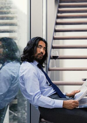 Yellow Bow 50 Men's Shirt - Image 9