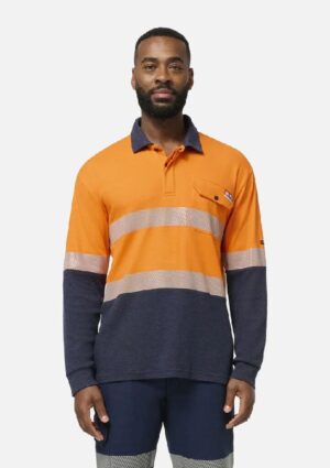 Shieldtec FR Hi-Vis Spliced Polo with FR Tape - Image 1