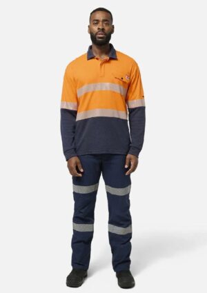 Shieldtec FR Hi-Vis Spliced Polo with FR Tape - Image 4