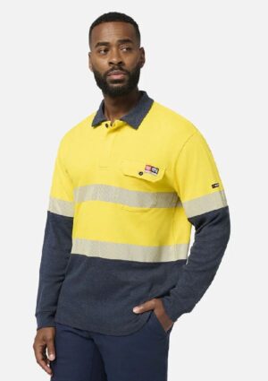Shieldtec FR Hi-Vis Spliced Polo with FR Tape - Image 13