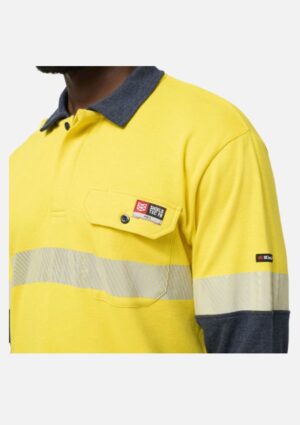Shieldtec FR Hi-Vis Spliced Polo with FR Tape - Image 11