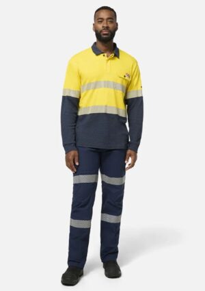 Shieldtec FR Hi-Vis Spliced Polo with FR Tape - Image 9