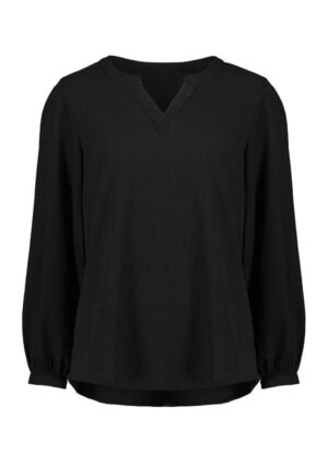 Womens Ruche Long Sleeve Blouse - Image 5