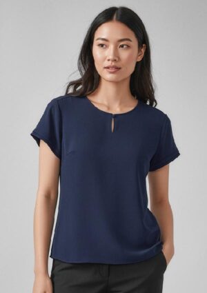 Womens Evelyn Short Sleeve Blouse - Image 1