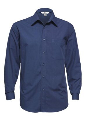 Mens Micro Check Long Sleeve Shirt - Image 4