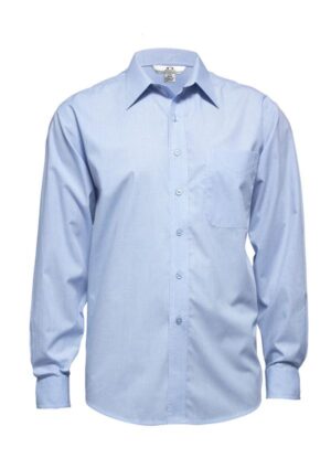 Mens Micro Check Long Sleeve Shirt - Image 6
