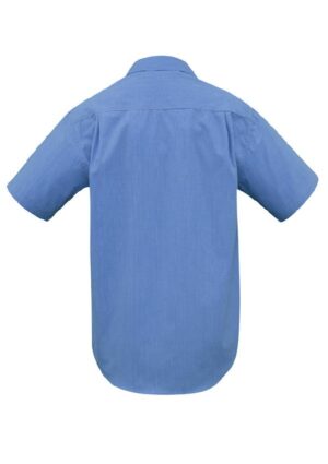 Mens Micro Check Short Sleeve Shirt - Image 5