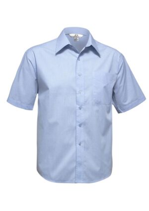 Mens Micro Check Short Sleeve Shirt - Image 6