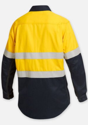 Shieldtec LENZING™ FR Hi-Vis Spliced Open Front Taped Shirt PPE2 - Image 4