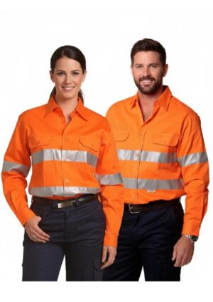 SW52 COTTON DRILL SAFETY SHIRT - Unisex - Image 2
