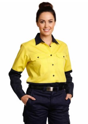 SW64 WOMEN'S LONG SLEEVE SAFETY SHIRT - Image 1