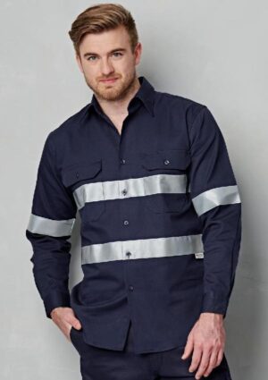 WT04HV COTTON DRILL WORK SHIRT - Image 1