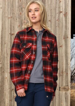 UNISEX QUILTED FLANNEL SHIRT-STYLE JACKET - Image 4