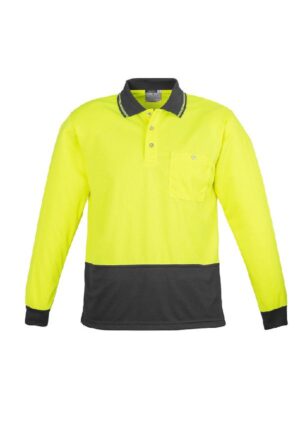 Unisex Hi Vis Basic Long Sleeve Polo - Image 10