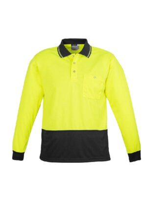 Unisex Hi Vis Basic Long Sleeve Polo - Image 12