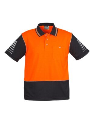 Mens Hi Vis Zone Short Sleeve Polo - Image 2