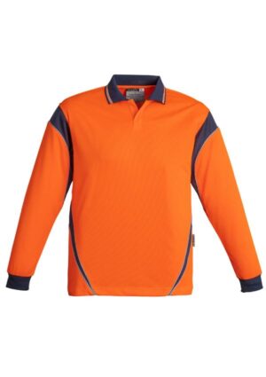 Mens Hi Vis Aztec Long Sleeve Polo - Image 2