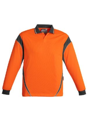 Mens Hi Vis Aztec Long Sleeve Polo - Image 6