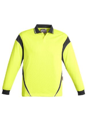 Mens Hi Vis Aztec Long Sleeve Polo - Image 9