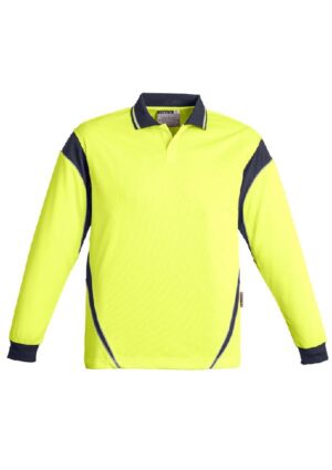 Mens Hi Vis Aztec Long Sleeve Polo - Image 4