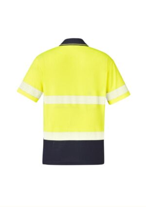 Unisex Hi Vis Segmented Tape Short Sleeve Polo - Image 3