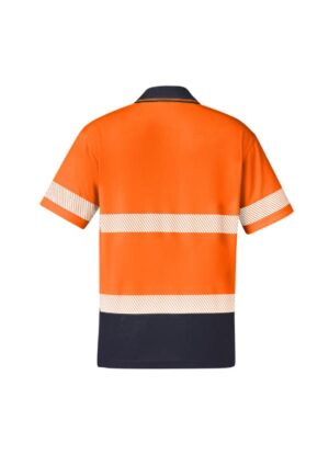 Unisex Hi Vis Segmented Tape Short Sleeve Polo - Image 7