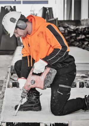 Unisex Hi Vis Pullover Hoodie - Image 2