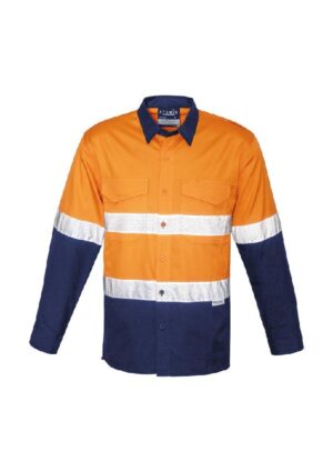Mens Rugged Cooling Hi Vis Taped Long Sleeve Shirt - Image 6