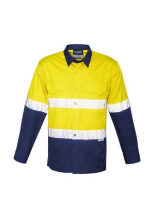 Mens Rugged Cooling Hi Vis Taped Long Sleeve Shirt - Image 3