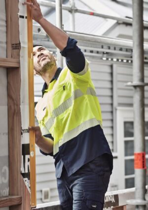 Mens Hi Vis Outdoor Segmented Tape Long Sleeve Shirt - Image 1