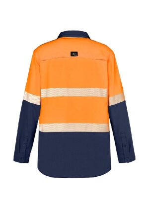 Mens Hi Vis Outdoor Segmented Tape Long Sleeve Shirt - Image 7