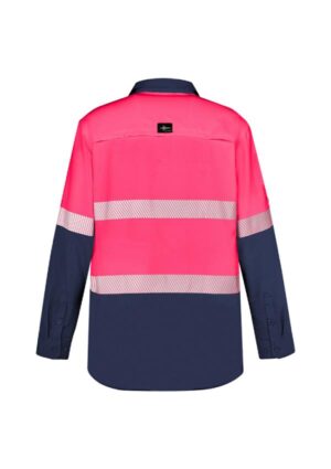 Mens Hi Vis Outdoor Segmented Tape Long Sleeve Shirt - Image 10