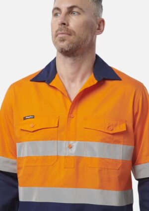 Workcool 2 Hi-Vis Reflective Closed Front Work Shirt - Image 4