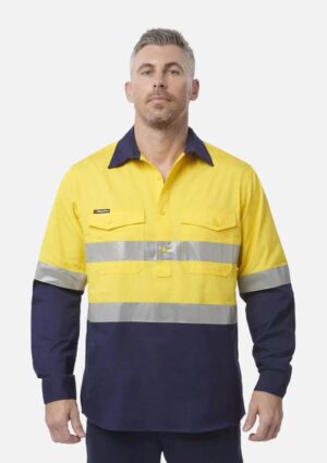 Workcool 2 Hi-Vis Reflective Closed Front Work Shirt - Image 12