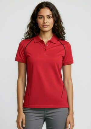 Womens Cyber Short Sleeve Polo - Image 1