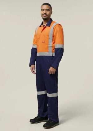 Hi-Vis 2Tone Taped Cotton Drill Coverall - Image 3