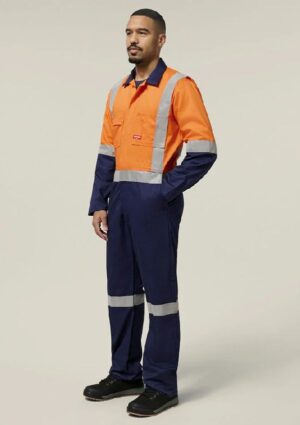 Hi-Vis 2Tone Taped Cotton Drill Coverall - Image 4