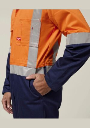 Hi-Vis 2Tone Taped Cotton Drill Coverall - Image 6
