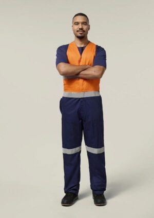 Hi-Vis 2Tone Action Back Cotton Taped Overall - Image 1