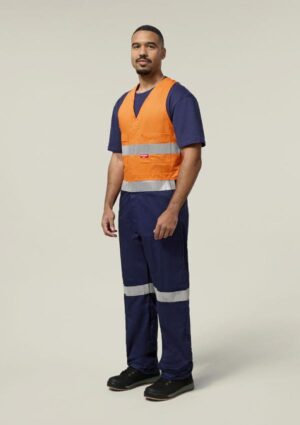 Hi-Vis 2Tone Action Back Cotton Taped Overall - Image 4