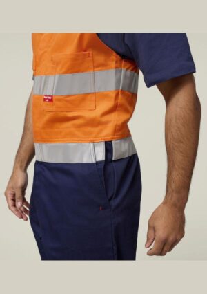 Hi-Vis 2Tone Action Back Cotton Taped Overall - Image 6