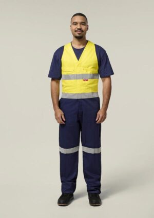Hi-Vis 2Tone Action Back Cotton Taped Overall - Image 9