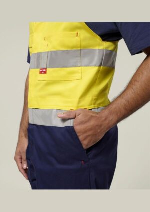 Hi-Vis 2Tone Action Back Cotton Taped Overall - Image 14