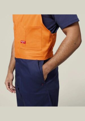 Hi-Vis 2Tone Action Back Cotton Drill Overall - Image 3
